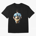 Soccer football lionel messi Barcellona Argentina illustration Oversized T-Shirt Represent Football Lovers during Match Day Hype around FIFA World Cup 2026 Group Stage, Neymar, Haaland and Cristiano Ronaldo, Netherlands, Football Festival