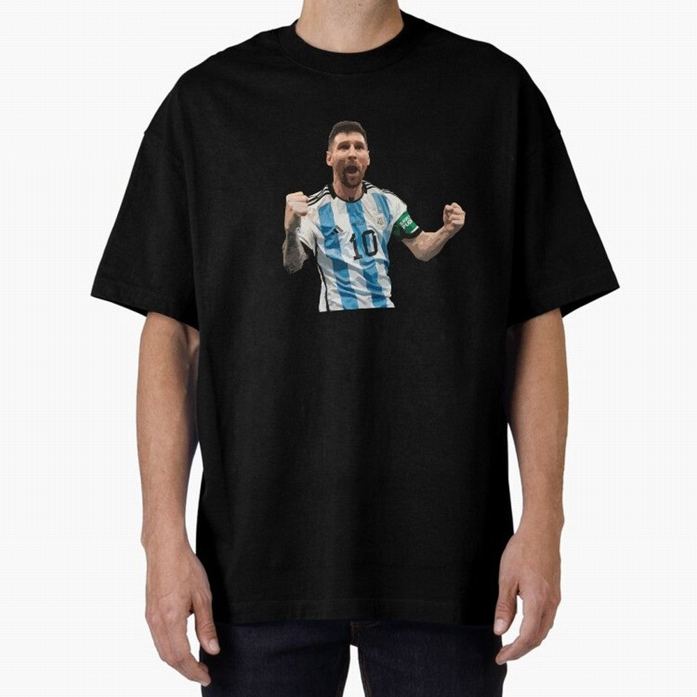 Messi World Champion #2 Oversized T-Shirt Feel International Energy from FIFA World Cup 2026 Centered on CR7, Argentina Energy, Stadium Memories, Football Loyalty, International Chants and Championship Tradition; Great for Watch Parties, Sports