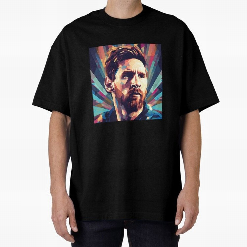 Lionel Messi Portrait Abstract Digital Football Player Classic T-Shirt Celebrate FIFA World Cup 2026 Group Stage Spirit, Celebrating Portugal, CR7 and Messi, Supporter Pride, Iconic Celebrations, Legendary Names and Global Match Day Energy; Ideal
