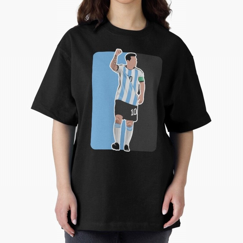 Messi World Cup 2022 Oversized T-Shirt Show Your Tournament Heart for FIFA World Cup 2026 Group Stage Spirit, Made for Germany, Mbappe, Stadium Chants, National Pride, Trophy Dreams and Unforgettable Football Memories; Ideal for Fans Who Follow