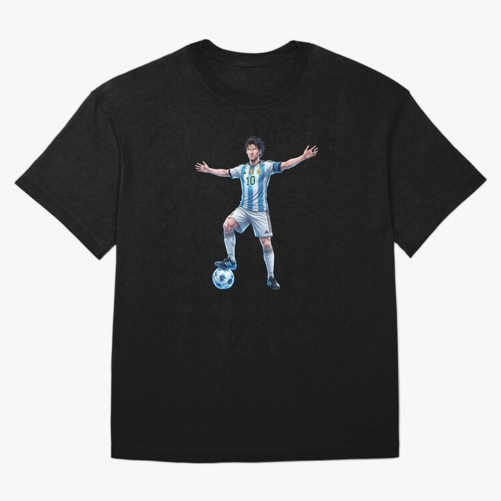 The GOAT | Anime style Classic T-Shirt Stand Proud for Global Football Passion for FIFA World Cup 2026 Group Stage, Centered on Mbappe and Neymar, Germany, Soccer Culture, Superstar Moments, National Team Dreams and Competitive Fire; Perfect for