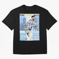 Lionel Messi Argentina World Cup 2022 Champion Victory Poster Oversized T-Shirt Honor the Football Icons of FIFA World Cup 2026 Group Stage with Messi and Cristiano Ronaldo, Netherlands Energy, Supporter Pride, Iconic Celebrations, Legendary Names