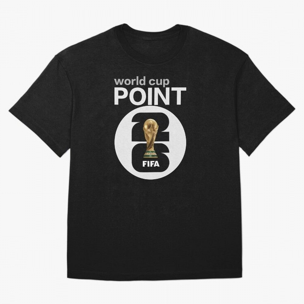 World Cup POINT Classic T-Shirt Capture the FIFA World Cup 2026 Group Stage Journey through Neymar, Haaland and Cristiano Ronaldo Highlights, Brazil Pride, Stadium Memories, Football Loyalty, International Chants and Championship Tradition; Made