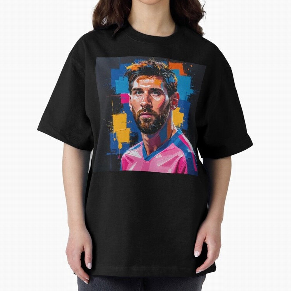 Vibrant Artistic Portrait of Lionel Messi (GOAT) - Digital painting (Version 4) Classic T-Shirt Mark Match Day Hype around FIFA World Cup 2026 Group Stage, Haaland, Argentina and Brazil, Vintage Soccer Flavor, Modern Football Stars, National Flags