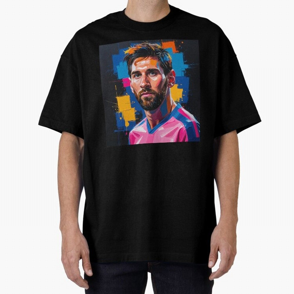Vibrant Artistic Portrait of Lionel Messi (GOAT) - Digital painting (Version 4) Classic T-Shirt Mark Match Day Hype around FIFA World Cup 2026 Group Stage, Haaland, Argentina and Brazil, Vintage Soccer Flavor, Modern Football Stars, National Flags