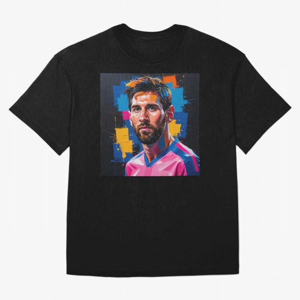 Vibrant Artistic Portrait of Lionel Messi (GOAT) - Digital painting (Version 4) Classic T-Shirt Mark Match Day Hype around FIFA World Cup 2026 Group Stage, Haaland, Argentina and Brazil, Vintage Soccer Flavor, Modern Football Stars, National Flags