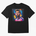 Vibrant Artistic Portrait of Lionel Messi (GOAT) - Digital painting (Version 4) Classic T-Shirt Mark Match Day Hype around FIFA World Cup 2026 Group Stage, Haaland, Argentina and Brazil, Vintage Soccer Flavor, Modern Football Stars, National Flags