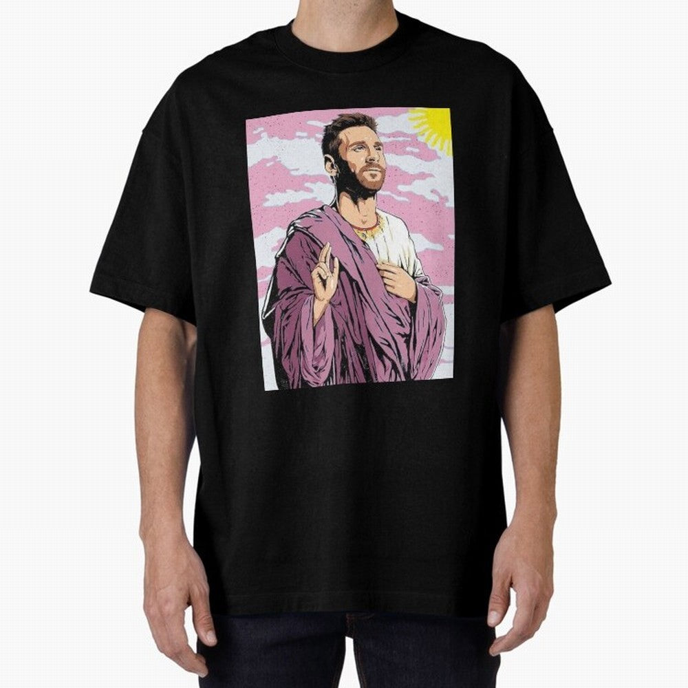 Messi the best Oversized T-Shirt Bring Bold Fan Energy to Global Football Passion for FIFA World Cup 2026 USA Canada Mexico, Featuring Messi, CR7 and Mbappe, Argentina, France and Brazil, Football Festival Excitement, Trophy Ambitions, Country