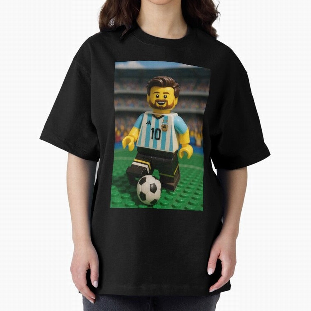 Block Leo Oversized T-Shirt Feel the Trophy Chase of Match Day Hype around FIFA World Cup 2026, Neymar, Haaland and Cristiano Ronaldo, Brazil, Goal Celebration Energy, Supporter Heritage, Football Icons and Worldwide Tournament Joy; Made for Die