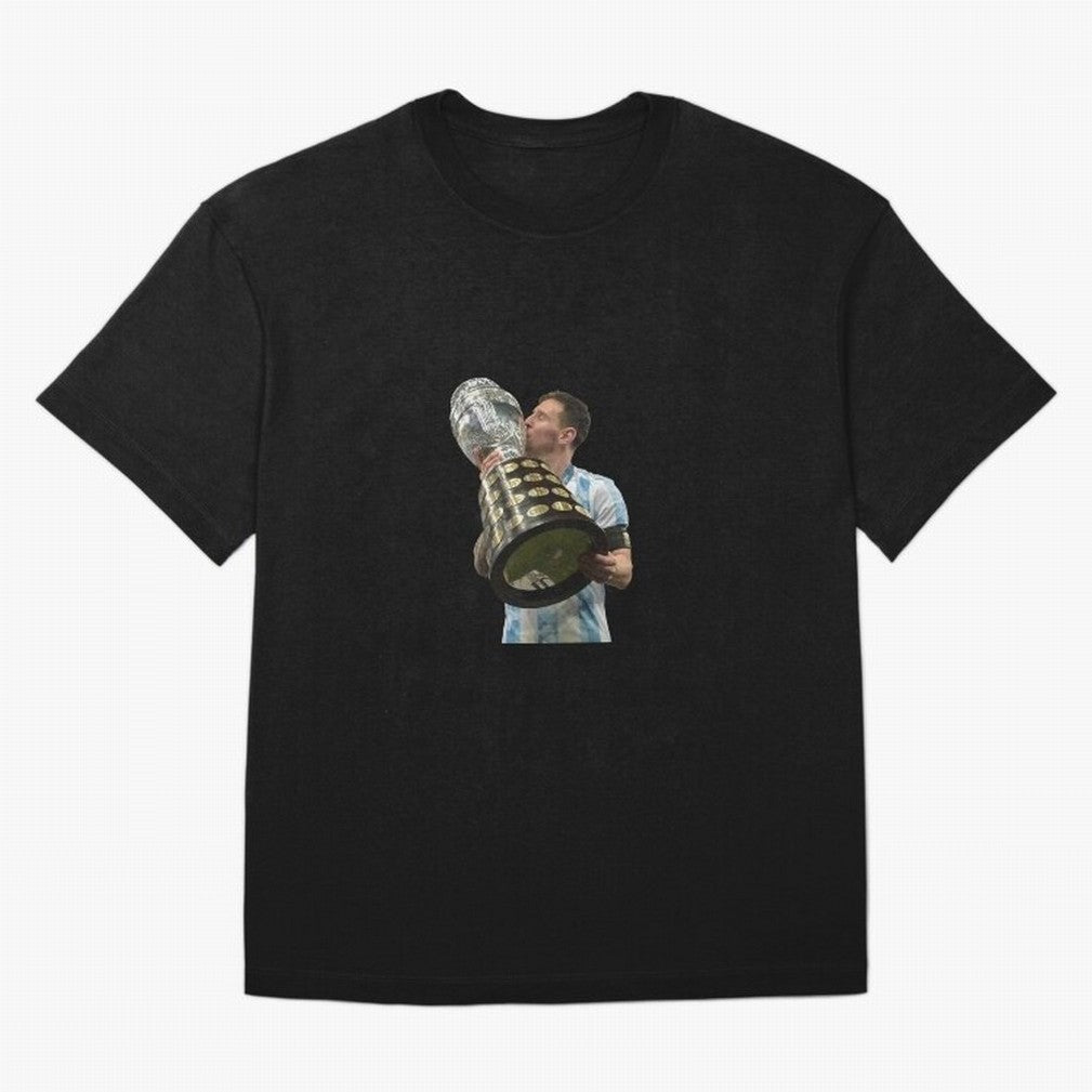 Messi Cup Oversized T-Shirt Celebrate Unforgettable Nights in Match Day Hype around FIFA World Cup 2026 Group Stage, Messi, Spain, Fan Favorite Moments, National Team Passion, Big Match Drama and Soccer History; Ideal for Passionate Fans Who Love