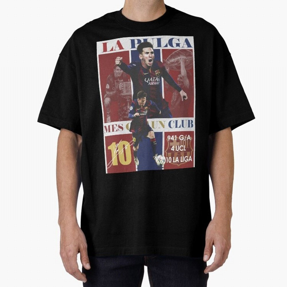 Lionel Messi 2015 Barcelona Poster- Iconic La Liga Hero Art Print Classic T-Shirt Fuel Your Fan Pride for Global Football Passion for FIFA World Cup 2026 USA Canada Mexico, Filled with CR7 and Messi, France and Portugal, Sports Nostalgia,