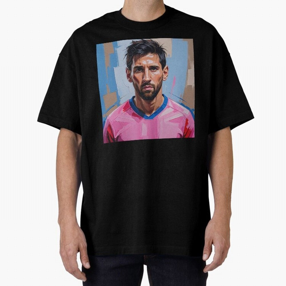 Vibrant Artistic Portrait of Lionel Messi (GOAT) - Digital painting (Version 2) Classic T-Shirt Spotlight FIFA World Cup 2026 Group Stage Connected to Neymar, England and Germany Energy, Goal Celebration Energy, Supporter Heritage, Football Icons