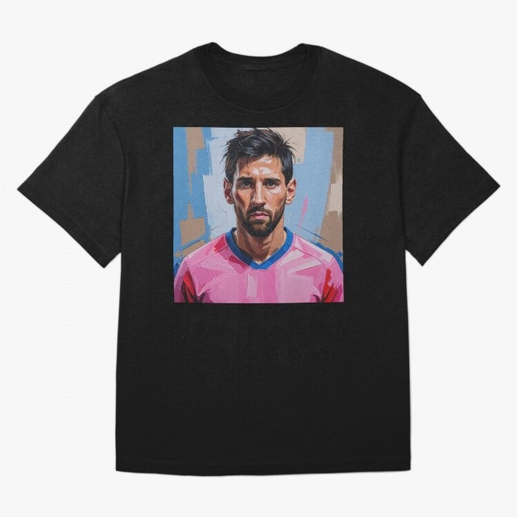 Vibrant Artistic Portrait of Lionel Messi (GOAT) - Digital painting (Version 2) Classic T-Shirt Spotlight FIFA World Cup 2026 Group Stage Connected to Neymar, England and Germany Energy, Goal Celebration Energy, Supporter Heritage, Football Icons