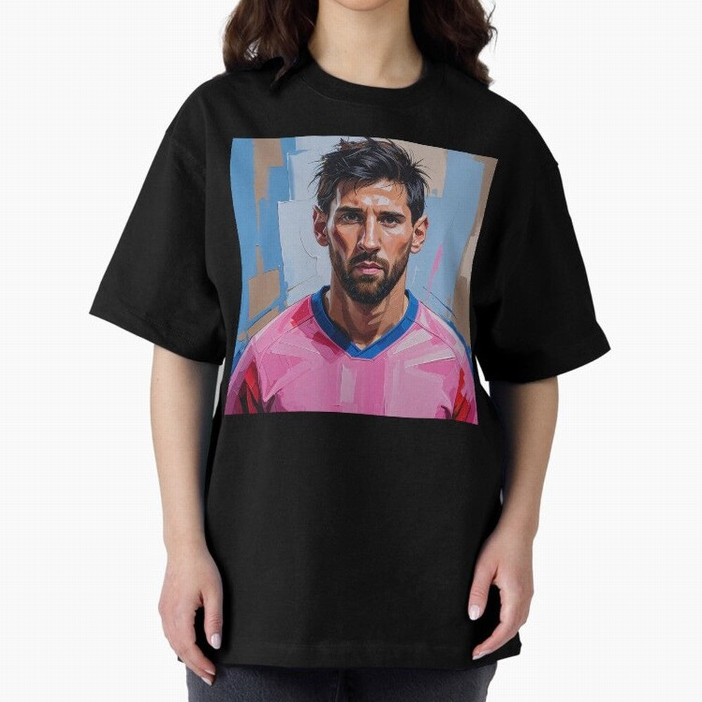 Vibrant Artistic Portrait of Lionel Messi (GOAT) - Digital painting (Version 2) Classic T-Shirt Spotlight FIFA World Cup 2026 Group Stage Connected to Neymar, England and Germany Energy, Goal Celebration Energy, Supporter Heritage, Football Icons