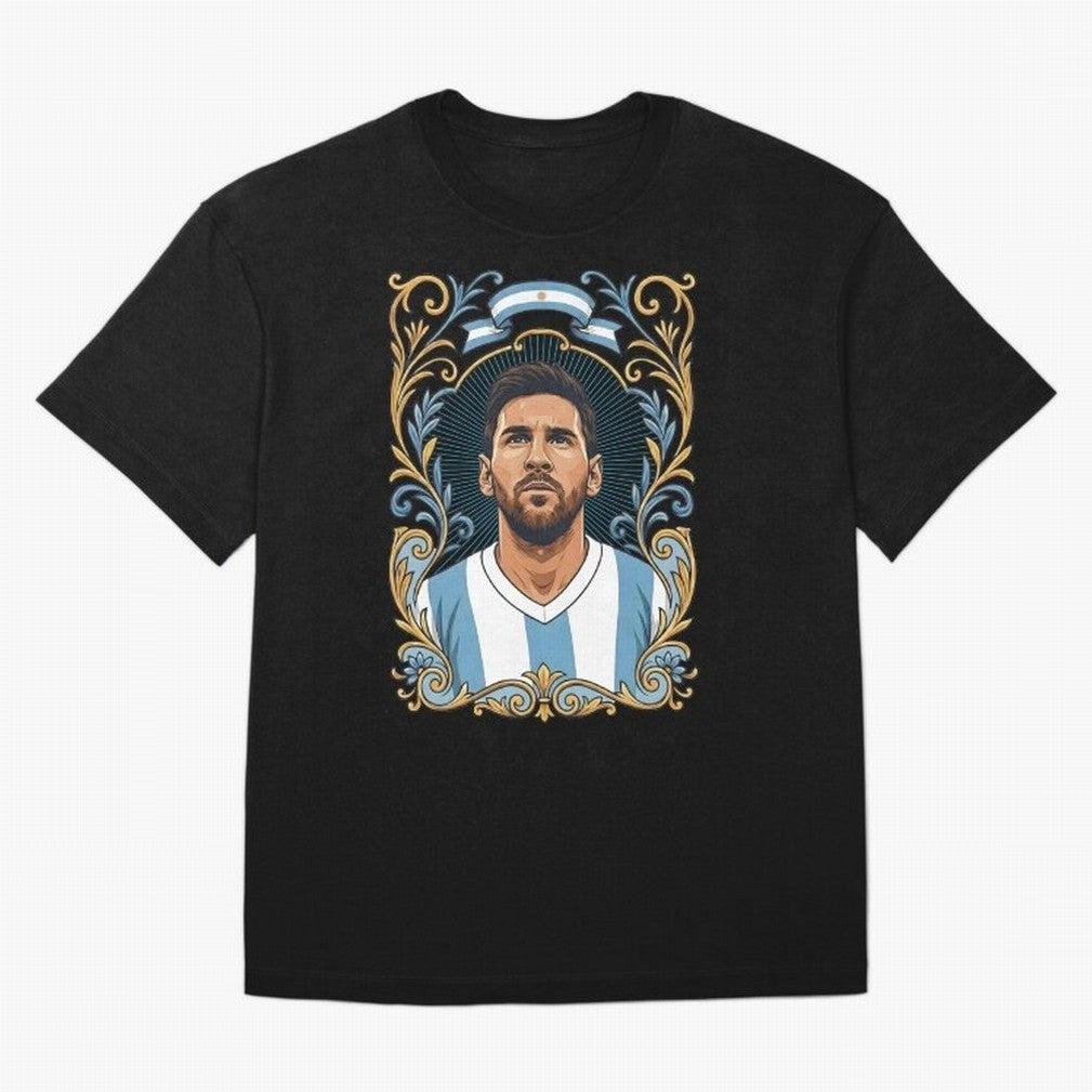 Lionel Messi Argentina Football Legend - Ornate Portrait Classic T-Shirt Live for the Drama of FIFA World Cup 2026 Filled with Messi, Argentina Energy, Fan Favorite Moments, National Team Passion, Big Match Drama and Soccer History; Perfect for