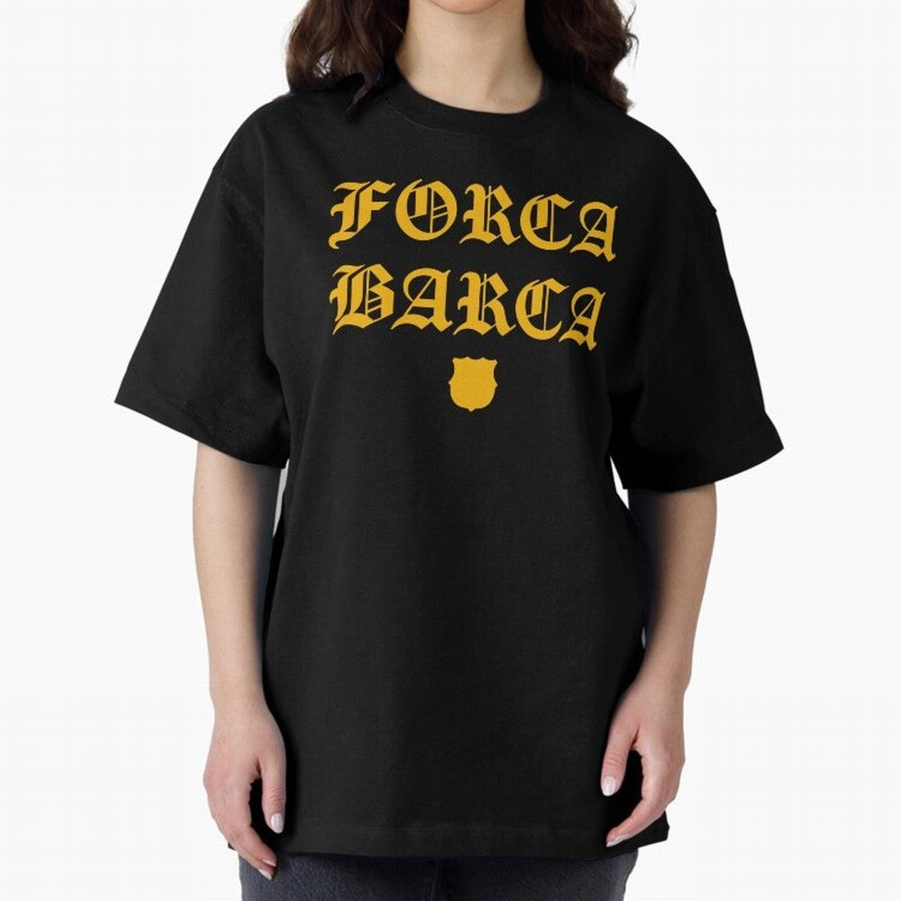 Forca Barca Oversized T-Shirt Bring Global Tournament Vibes to FIFA World Cup 2026 Group Stage for Fans of CR7 and Argentina, France and Brazil, Bringing Supporter Pride, Iconic Celebrations, Legendary Names and Global Match Day Energy; Made for