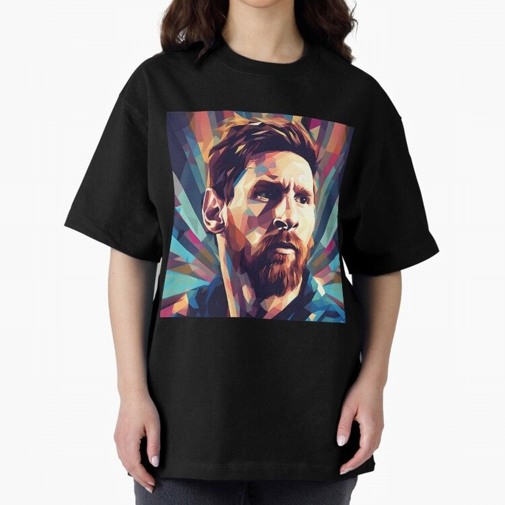 Lionel Messi Portrait Abstract Digital Art Football Player Classic T-Shirt Bring Global Football Passion for FIFA World Cup 2026 USA Canada Mexico, Connected to CR7, Argentina and Brazil, Stadium Memories, Football Loyalty, International Chants and