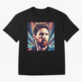 Lionel Messi Portrait Abstract Digital Art Football Player Classic T-Shirt Bring Global Football Passion for FIFA World Cup 2026 USA Canada Mexico, Connected to CR7, Argentina and Brazil, Stadium Memories, Football Loyalty, International Chants and