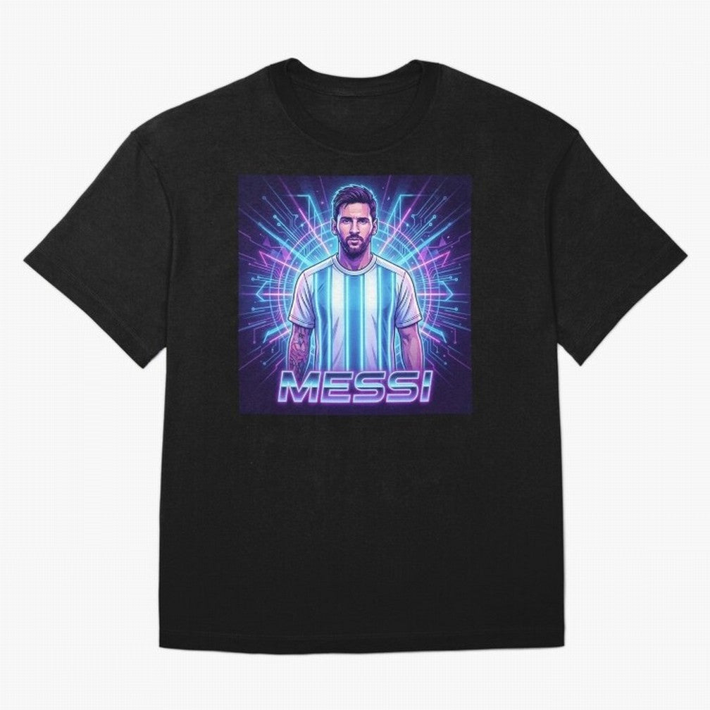 ?Argentina Football Legend Messi Cyberpunk Retro Futurist Design Classic T-Shirt Keep the Match Day Mood of FIFA World Cup 2026 USA Canada Mexico Made for Mbappe, Brazil Energy, Match Day Excitement, Supporter Culture, Golden Goals and Global