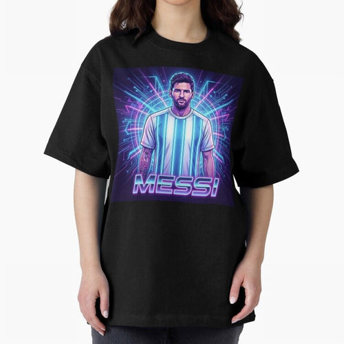 ?Argentina Football Legend Messi Cyberpunk Retro Futurist Design Classic T-Shirt Keep the Match Day Mood of FIFA World Cup 2026 USA Canada Mexico Made for Mbappe, Brazil Energy, Match Day Excitement, Supporter Culture, Golden Goals and Global