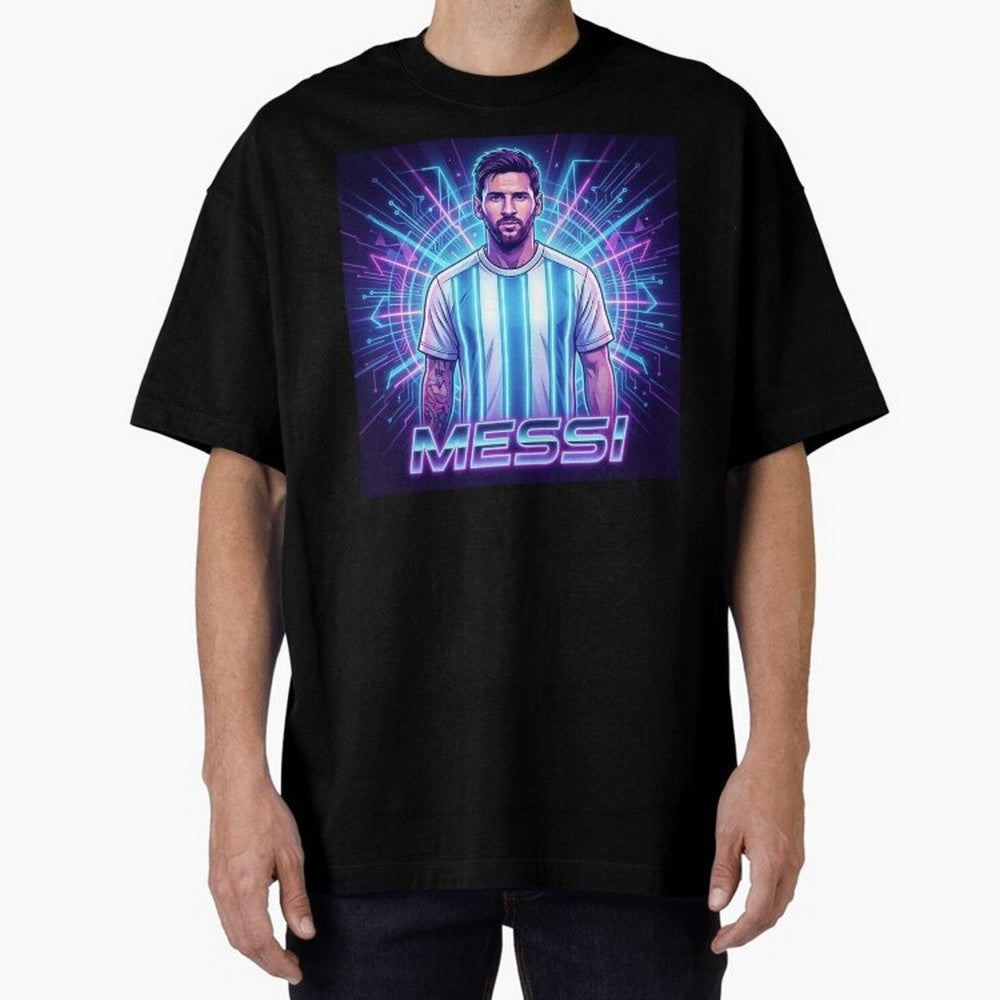 ?Argentina Football Legend Messi Cyberpunk Retro Futurist Design Classic T-Shirt Keep the Match Day Mood of FIFA World Cup 2026 USA Canada Mexico Made for Mbappe, Brazil Energy, Match Day Excitement, Supporter Culture, Golden Goals and Global