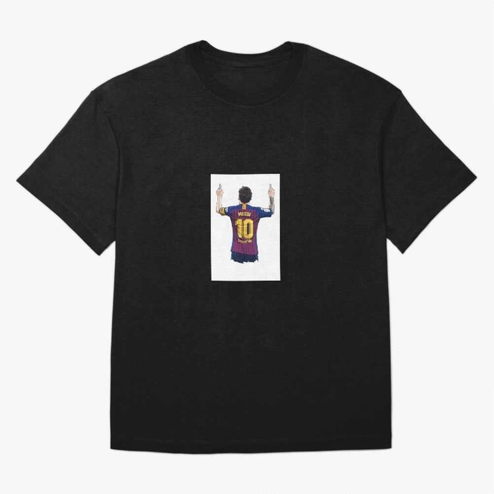 Lionel Messi Celebration Outline Barcelona FC Oversized T-Shirt Honor Football Greatness during FIFA World Cup 2026 Made for Cristiano Ronaldo, Haaland and CR7, Spain Energy, Tournament Hype, Historic Matchups, Family Viewing Parties and Global