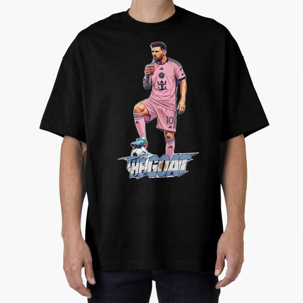 Messi Illustrated Style Drinking Mate ¨C Design by The Goat - Inter Miami Classic T-Shirt Fuel the Hype around Match Day Hype around FIFA World Cup 2026 Group Stage, Mbappe, England and Germany, Classic Soccer Heritage, Championship Pressure, Fan