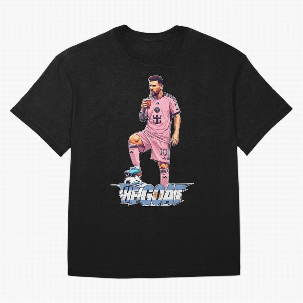 Messi Illustrated Style Drinking Mate ¨C Design by The Goat - Inter Miami Classic T-Shirt Fuel the Hype around Match Day Hype around FIFA World Cup 2026 Group Stage, Mbappe, England and Germany, Classic Soccer Heritage, Championship Pressure, Fan