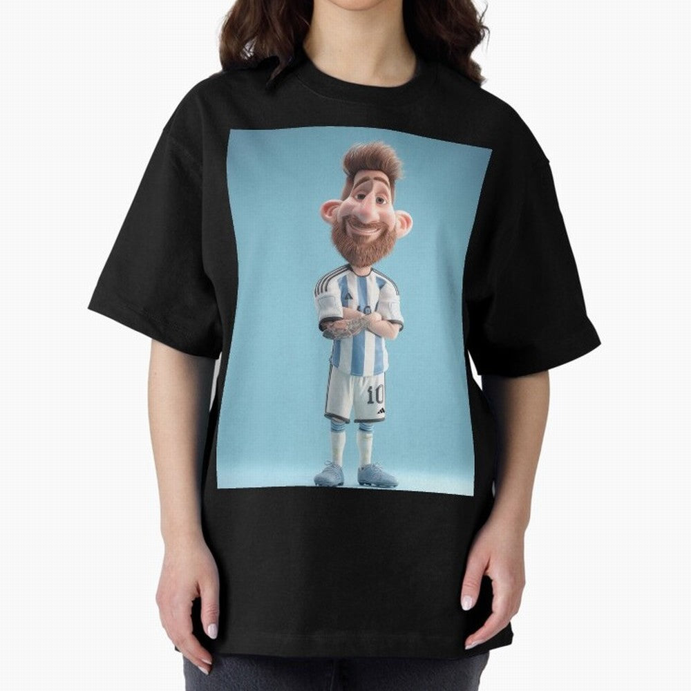 Lionel Messi Soccer Caricature Cartoon Football Legend Classic T-Shirt Show Match Day Excitement for FIFA World Cup 2026 USA Canada Mexico for Fans of Neymar, Haaland and Cristiano Ronaldo and France, Bringing Match Day Excitement, Supporter