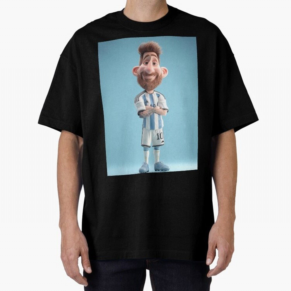 Lionel Messi Soccer Caricature Cartoon Football Legend Classic T-Shirt Show Match Day Excitement for FIFA World Cup 2026 USA Canada Mexico for Fans of Neymar, Haaland and Cristiano Ronaldo and France, Bringing Match Day Excitement, Supporter