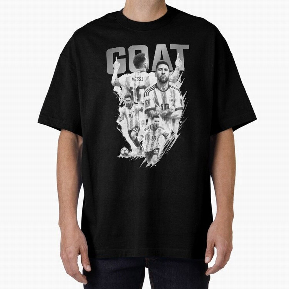 BLACK WHITE GOAT Lionel Messi watercolor illustration Classic T-Shirt Stand Proud for FIFA World Cup 2026 USA Canada Mexico for Fans of Neymar, Haaland and Cristiano Ronaldo and Germany, Bringing Game Day Rituals, Football Legends, Country Pride