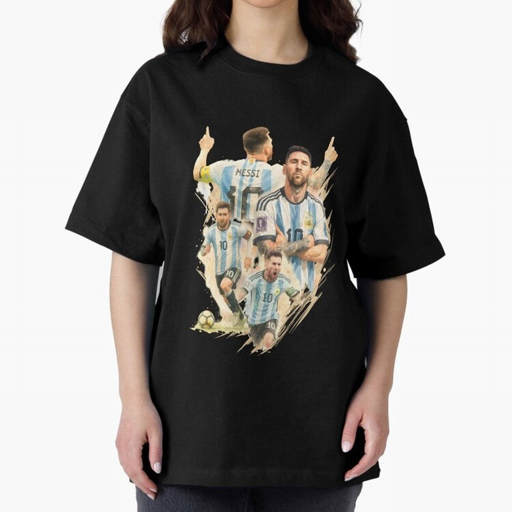 Lionel Messi watercolor illustration art Classic T-Shirt Support FIFA World Cup 2026 for Fans of Cristiano Ronaldo, Haaland and CR7 and Portugal, Bringing Football Passion, Legendary Performances, Festival Vibes and Supporter Community; Perfect for
