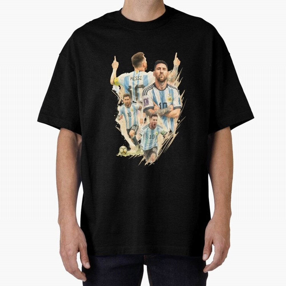 Lionel Messi watercolor illustration art Classic T-Shirt Support FIFA World Cup 2026 for Fans of Cristiano Ronaldo, Haaland and CR7 and Portugal, Bringing Football Passion, Legendary Performances, Festival Vibes and Supporter Community; Perfect for