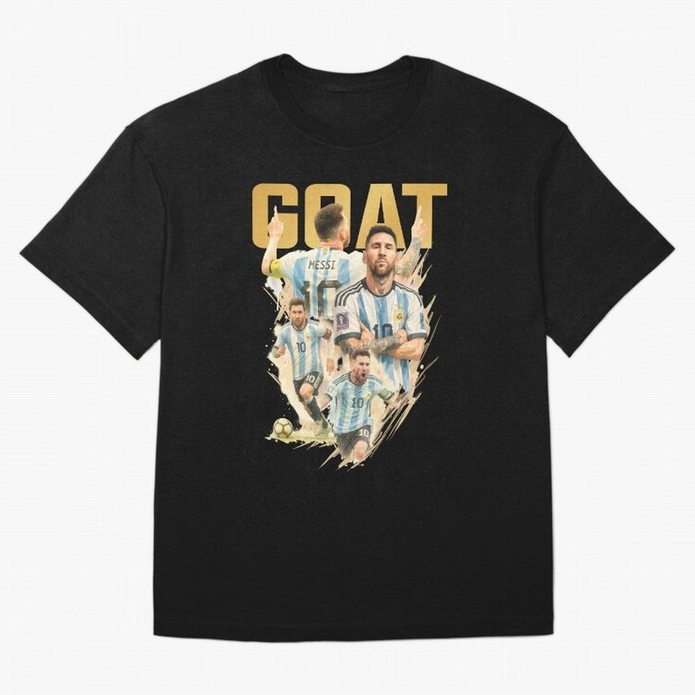 GOAT Lionel Messi watercolor illustration Oversized T-Shirt Show Your Tournament Heart for FIFA World Cup 2026 Group Stage for Fans of Mbappe and Neymar and Argentina, Bringing Fan Favorite Moments, National Team Passion, Big Match Drama and Soccer