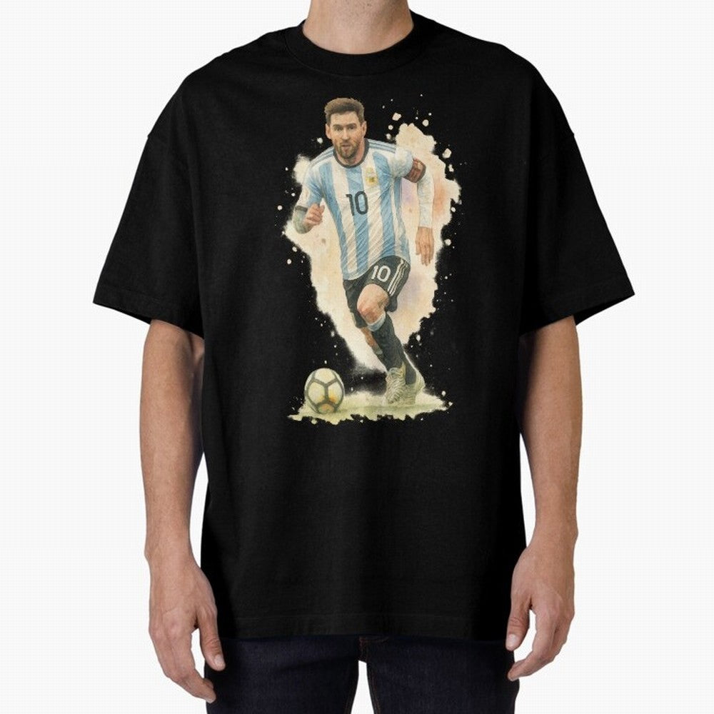 skills Lionel Messi watercolor illustration Classic T-Shirt Celebrate Every Goal in Global Football Passion for FIFA World Cup 2026 Group Stage, Inspired by CR7, England, Fan Favorite Moments, National Team Passion, Big Match Drama and Soccer