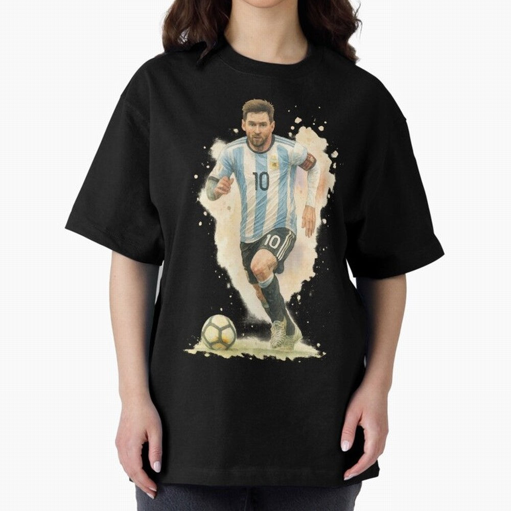 skills Lionel Messi watercolor illustration Classic T-Shirt Celebrate Every Goal in Global Football Passion for FIFA World Cup 2026 Group Stage, Inspired by CR7, England, Fan Favorite Moments, National Team Passion, Big Match Drama and Soccer