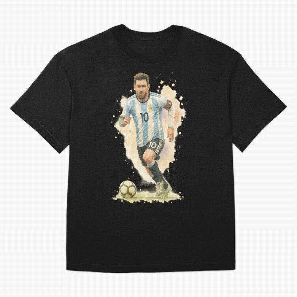 skills Lionel Messi watercolor illustration Classic T-Shirt Celebrate Every Goal in Global Football Passion for FIFA World Cup 2026 Group Stage, Inspired by CR7, England, Fan Favorite Moments, National Team Passion, Big Match Drama and Soccer