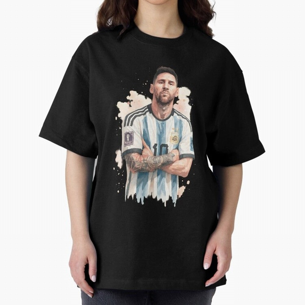 Lionel Messi watercolor illustration Classic T-Shirt Keep Football History Alive during the FIFA World Cup 2026 USA Canada Mexico Journey through Mbappe Highlights, France Pride, Championship Spirit, Famous Goals, Roaring Crowds and International
