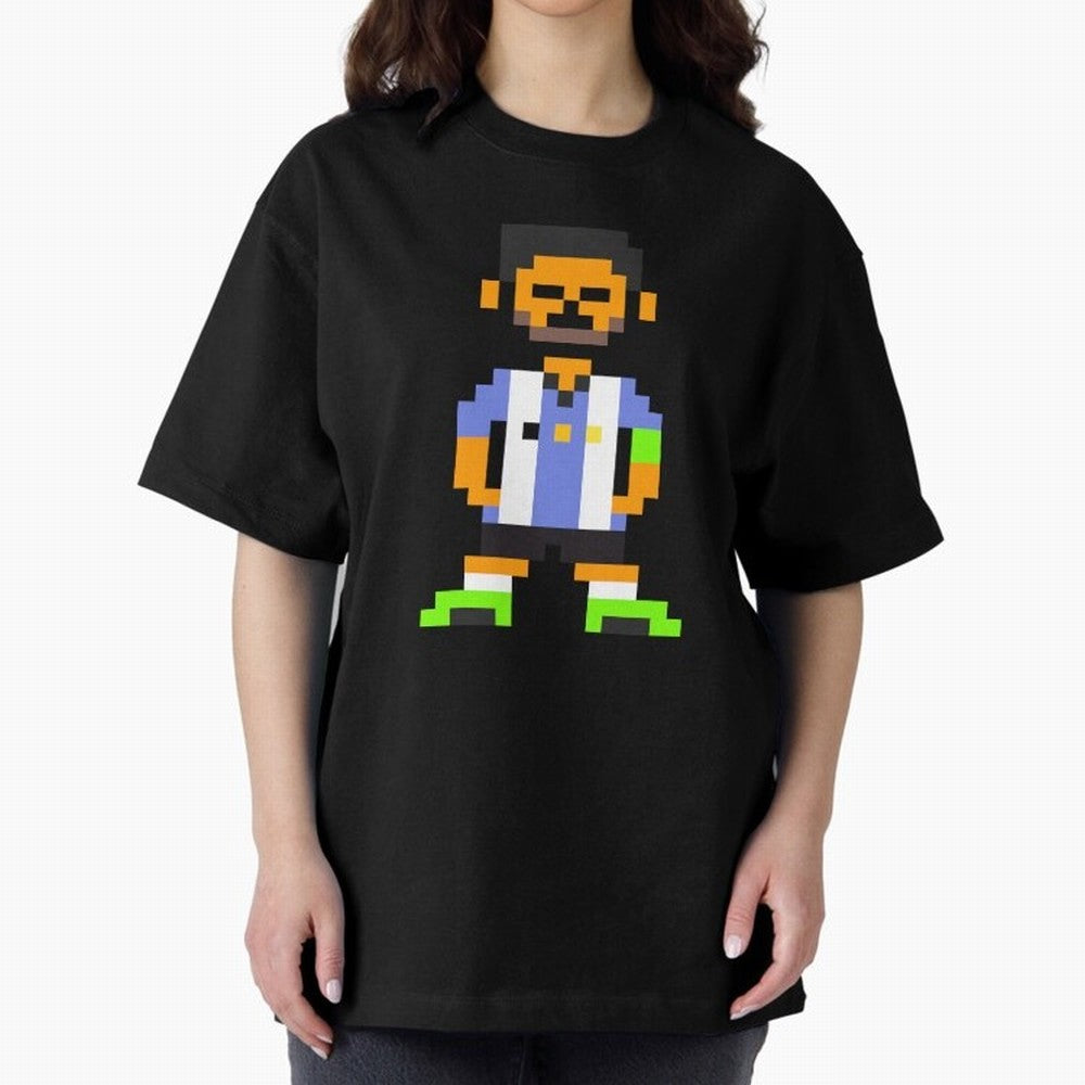 Pixel Pose Messi Oversized T-Shirt Bring Bold Fan Energy to Match Day Hype around FIFA World Cup 2026, Messi, Netherlands, Football Festival Excitement, Trophy Ambitions, Country Rivalries and Star Player Buzz; Great for Supporters Who Love