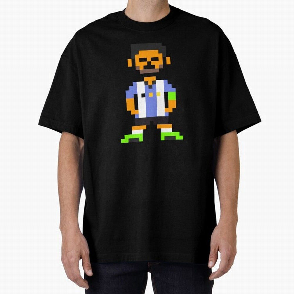 Pixel Pose Messi Oversized T-Shirt Bring Bold Fan Energy to Match Day Hype around FIFA World Cup 2026, Messi, Netherlands, Football Festival Excitement, Trophy Ambitions, Country Rivalries and Star Player Buzz; Great for Supporters Who Love