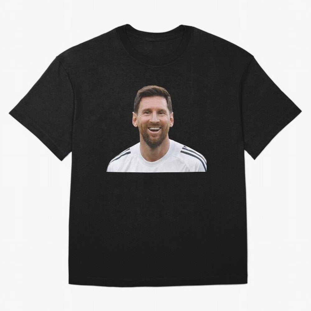 Lionel Messi smiling Oversized T-Shirt Elevate Match Day Hype around FIFA World Cup 2026 Group Stage, Neymar, Argentina, Soccer Culture, Superstar Moments, National Team Dreams and Competitive Fire; Perfect for People Who Love Argentina, Brazil,