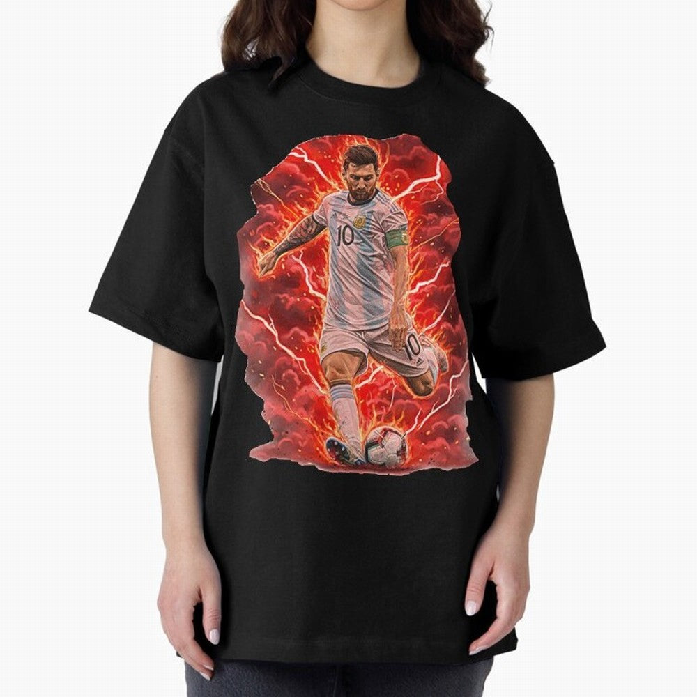 Messi Illustrated Style (HD) ¨C High Definition Design The Goat Unique Classic T-Shirt Fuel the Hype around FIFA World Cup 2026 for Fans of Messi and Cristiano Ronaldo and Argentina, Bringing Fan Favorite Moments, National Team Passion, Big Match
