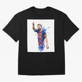Lionel Messi Barcelona football legend Oversized T-Shirt Show Your Stadium Side during Global Football Passion for FIFA World Cup 2026 Group Stage, Connected to Messi, Neymar and Mbappe, Argentina, France and Brazil, Match Day Excitement, Supporter