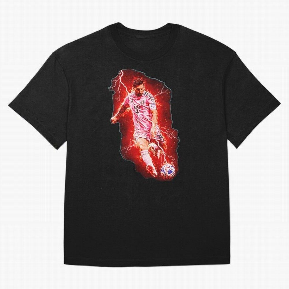 Messi The Goat (HD) High Definition Design | Exclusive Fanart Oversized T-Shirt Turn Up for Match Day Hype around FIFA World Cup 2026 USA Canada Mexico, Cristiano Ronaldo, Portugal, Spain and Germany, Retro Football Energy, Iconic Rivalries, Trophy