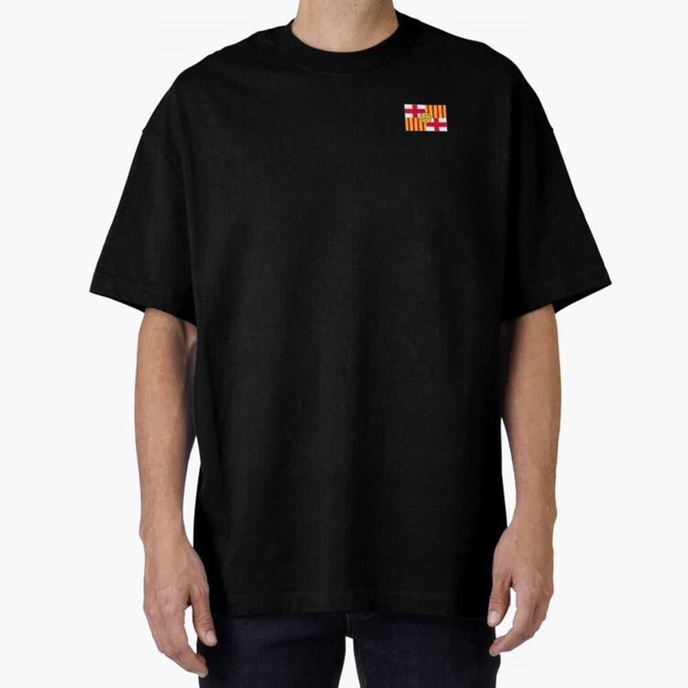 Vintage Catalan Football Heritage Flag Oversized T-Shirt Upgrade Match Day Hype around FIFA World Cup 2026 Group Stage, Haaland, Argentina and Brazil, Game Day Rituals, Football Legends, Country Pride and the Road to the Final; Made for Collectors
