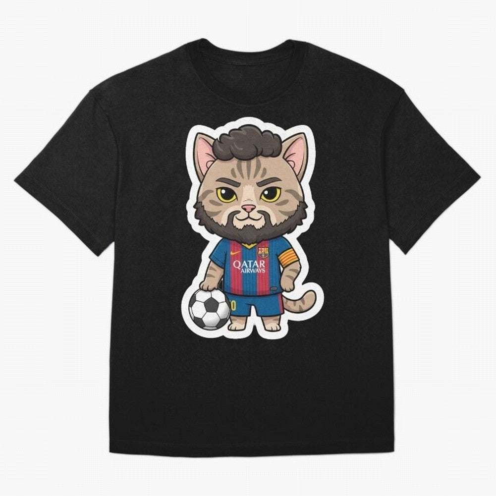 Fcb - Fc Barcelona | Cute Cat Messi with Jersey Barcelona Classic T-Shirt Make Game Day About FIFA World Cup 2026 Group Stage for Fans of Neymar, Haaland and Cristiano Ronaldo and Germany, Bringing Global Supporter Spirit, Legendary Goals, National