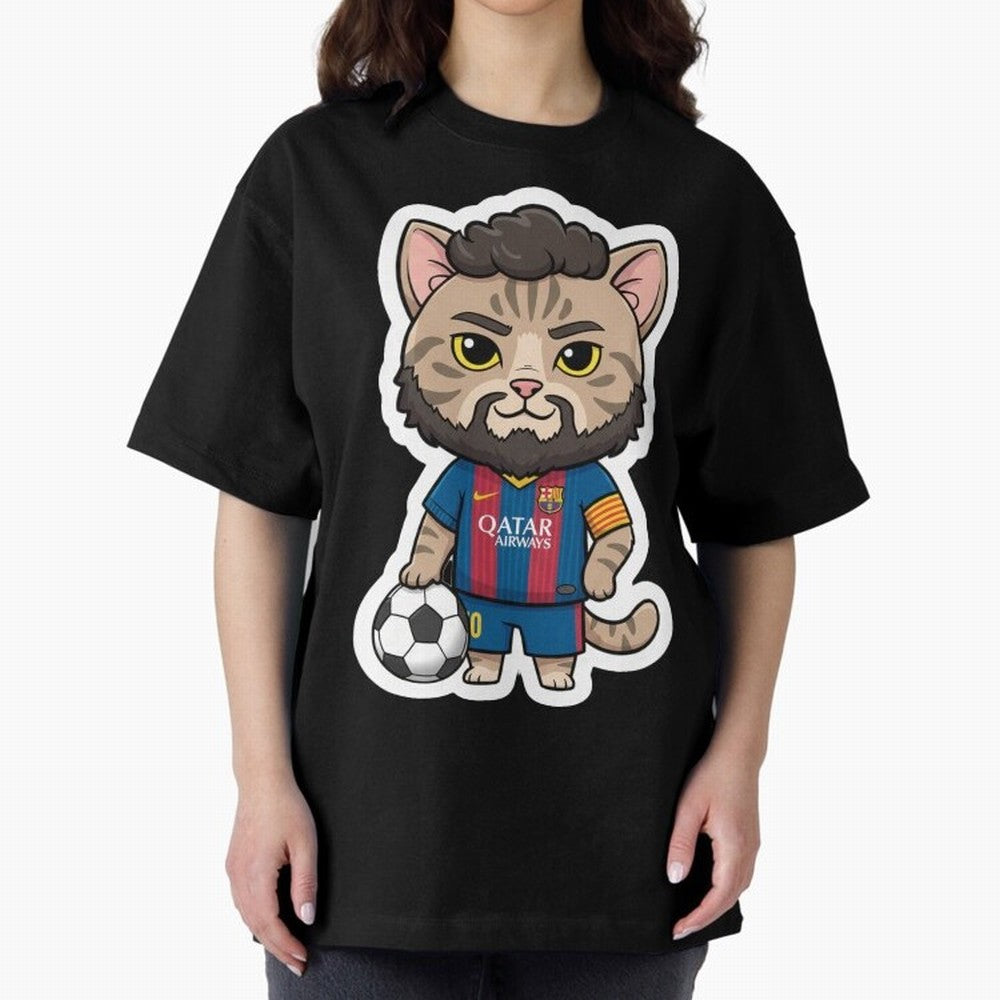 Fcb - Fc Barcelona | Cute Cat Messi with Jersey Barcelona Classic T-Shirt Make Game Day About FIFA World Cup 2026 Group Stage for Fans of Neymar, Haaland and Cristiano Ronaldo and Germany, Bringing Global Supporter Spirit, Legendary Goals, National