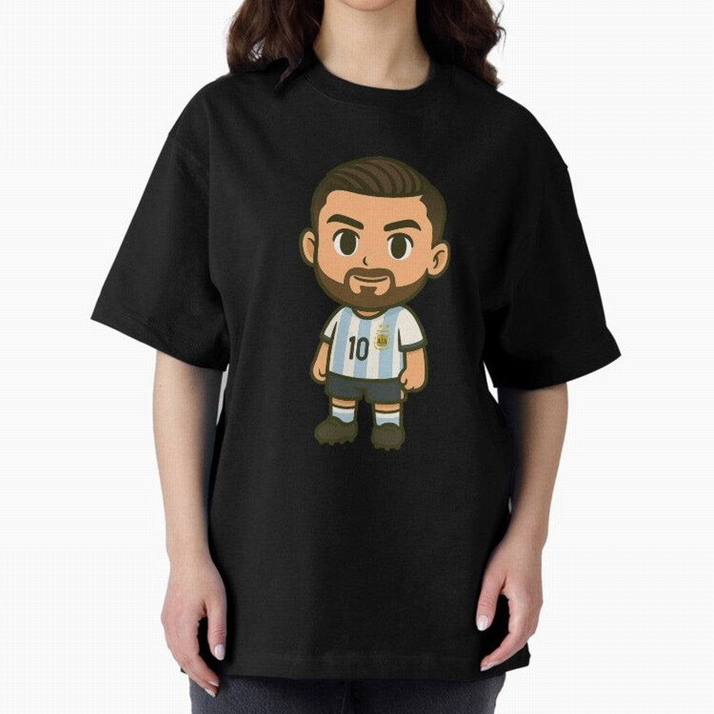 Lionel Messi Cartoon Art Argentina Classic T-Shirt Refresh FIFA World Cup 2026 Driven by Messi, Neymar and Mbappe, Germany Energy, Sports Nostalgia, International Competition, Famous Players and Unforgettable Victories; Created for Match Day