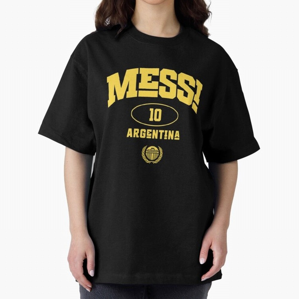 Messi 10: Yellow Text Soccer Legend T-shirt Active T-Shirt Celebrate Football Dreams Across FIFA World Cup 2026 Spirit, Made for Argentina, Neymar, Tournament Hype, Historic Matchups, Family Viewing Parties and Global Sports Pride; Great for Watch