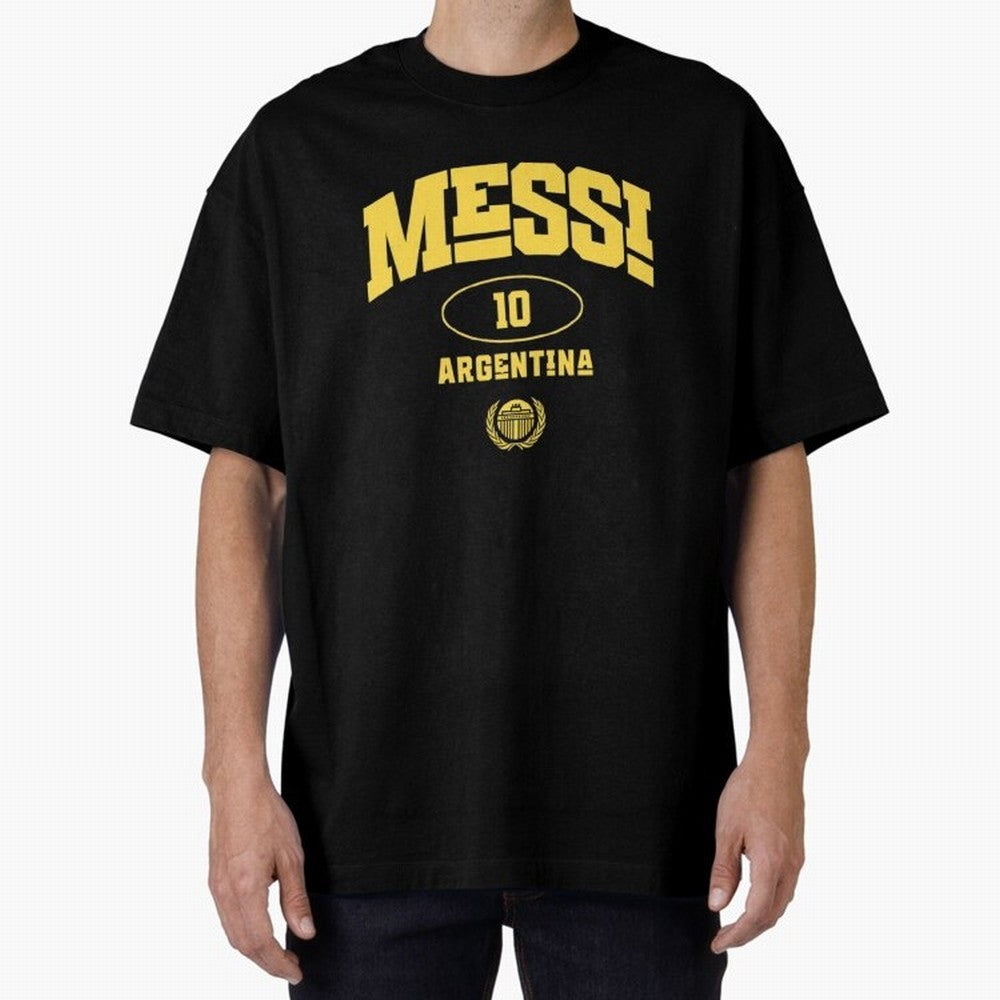 Messi 10: Yellow Text Soccer Legend T-shirt Active T-Shirt Celebrate Football Dreams Across FIFA World Cup 2026 Spirit, Made for Argentina, Neymar, Tournament Hype, Historic Matchups, Family Viewing Parties and Global Sports Pride; Great for Watch